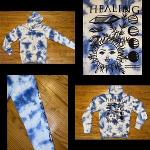 Neon Riot Tie Dye “HEALING ”Hoodie New Without Tags sz SMALL NEW